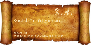 Kuchár Algernon névjegykártya